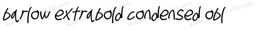 barlow extrabold condensed oblique字体转换